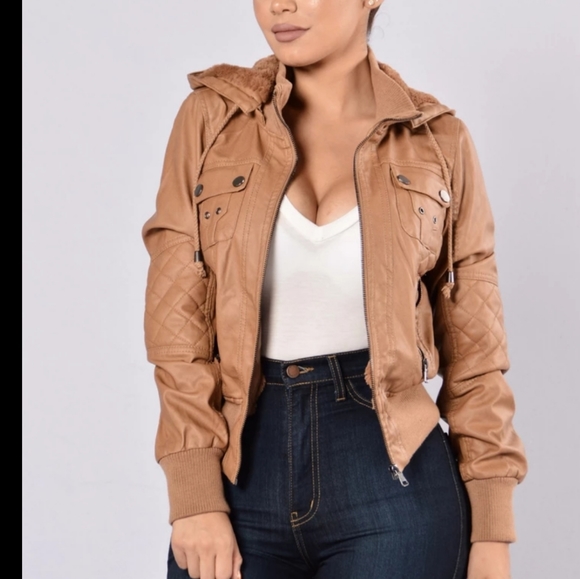 Fashion Nova Jackets & Blazers - FashionNova Leather Jacket size Medium